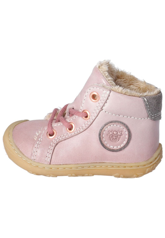 Pepino Stiefelette Leder Hellrosa Warmfutter