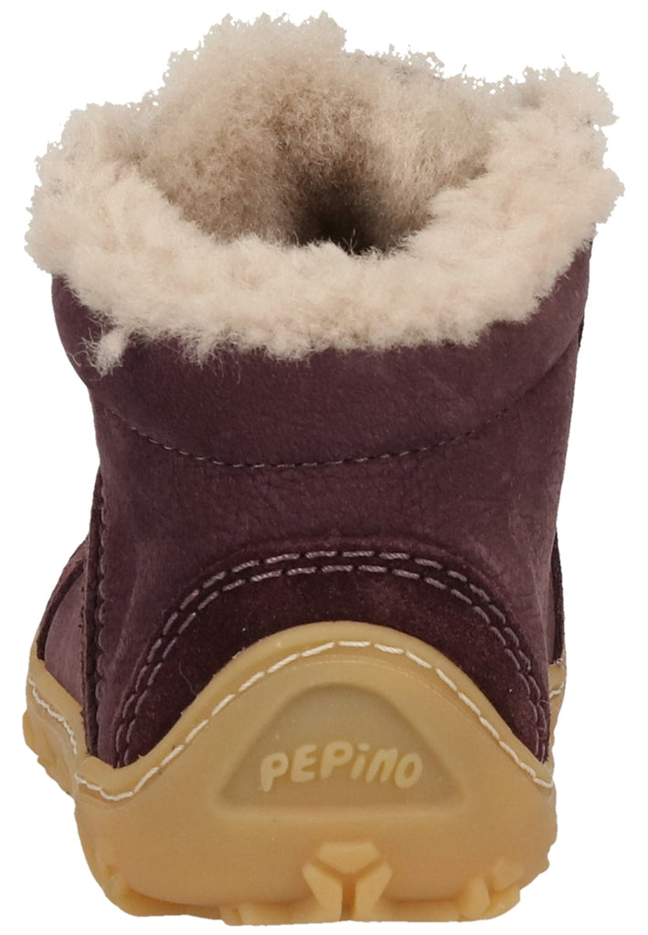 Pepino Stiefelette Leder Pflaume Warmfutter