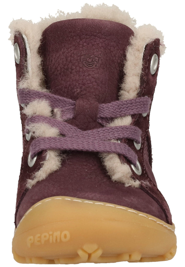Pepino Stiefelette Leder Pflaume Warmfutter