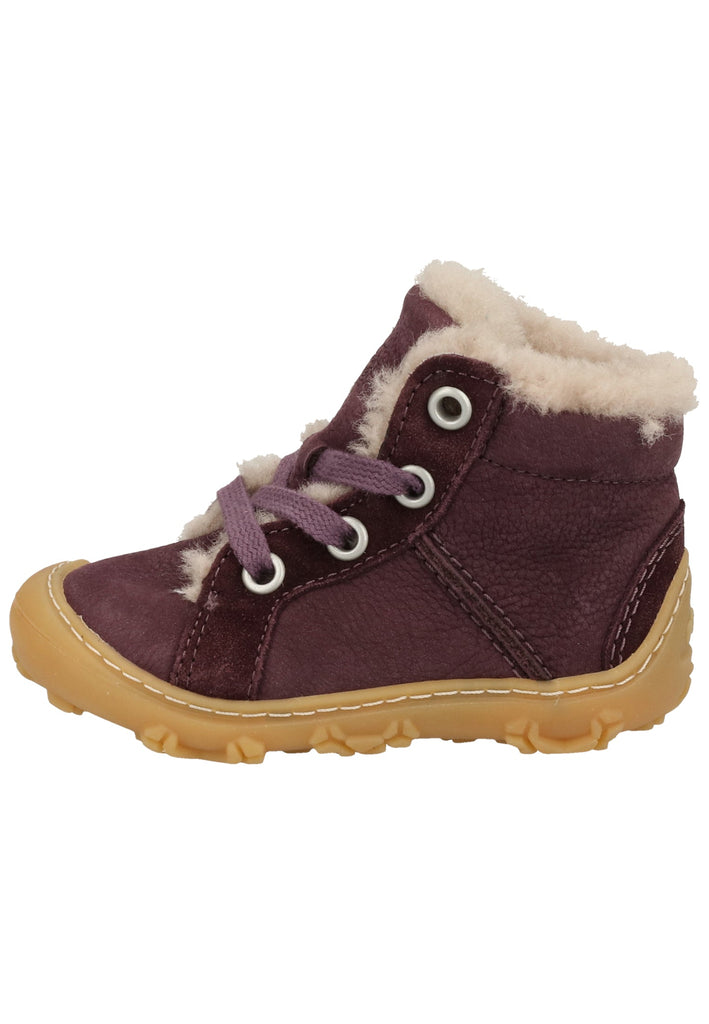 Pepino Stiefelette Leder Pflaume Warmfutter