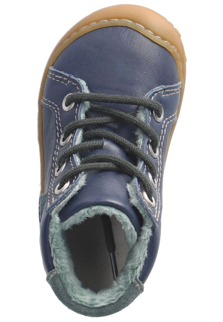 Pepino Stiefelette Leder/Synthetik Blau/Grün Warmfutter