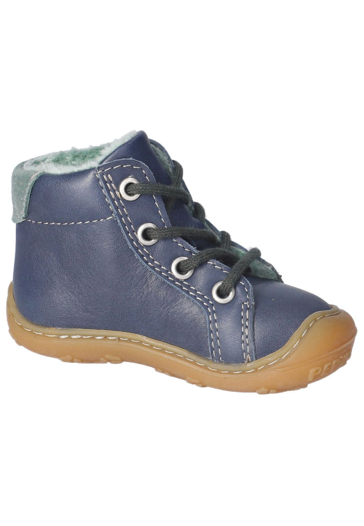 Pepino Stiefelette Leder/Synthetik Blau/Grün Warmfutter