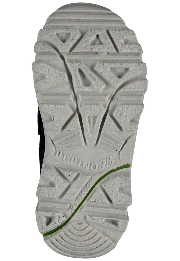 Pepino Stiefelette Leder/Synthetik Grau/Grün Warmfutter