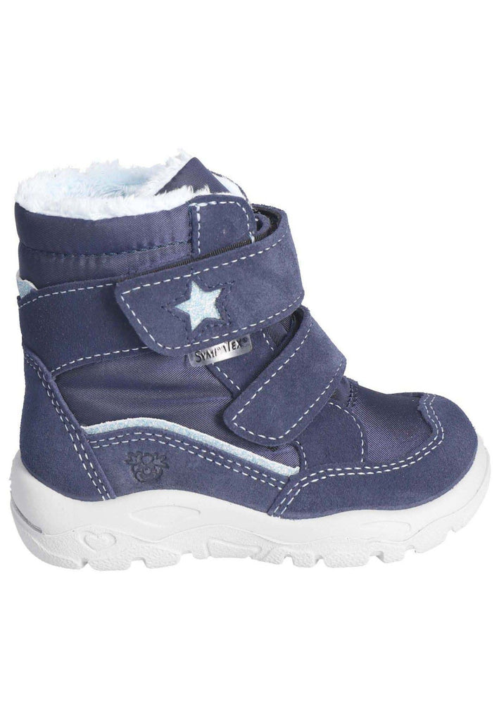 Pepino Stiefelette Leder/Textil Blau/Multi Warmfutter