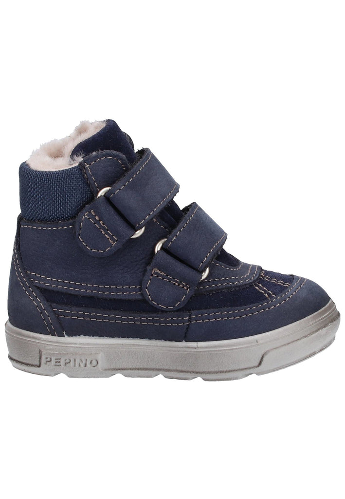 Pepino Stiefelette Leder/Textil Dunkelblau Warmfutter