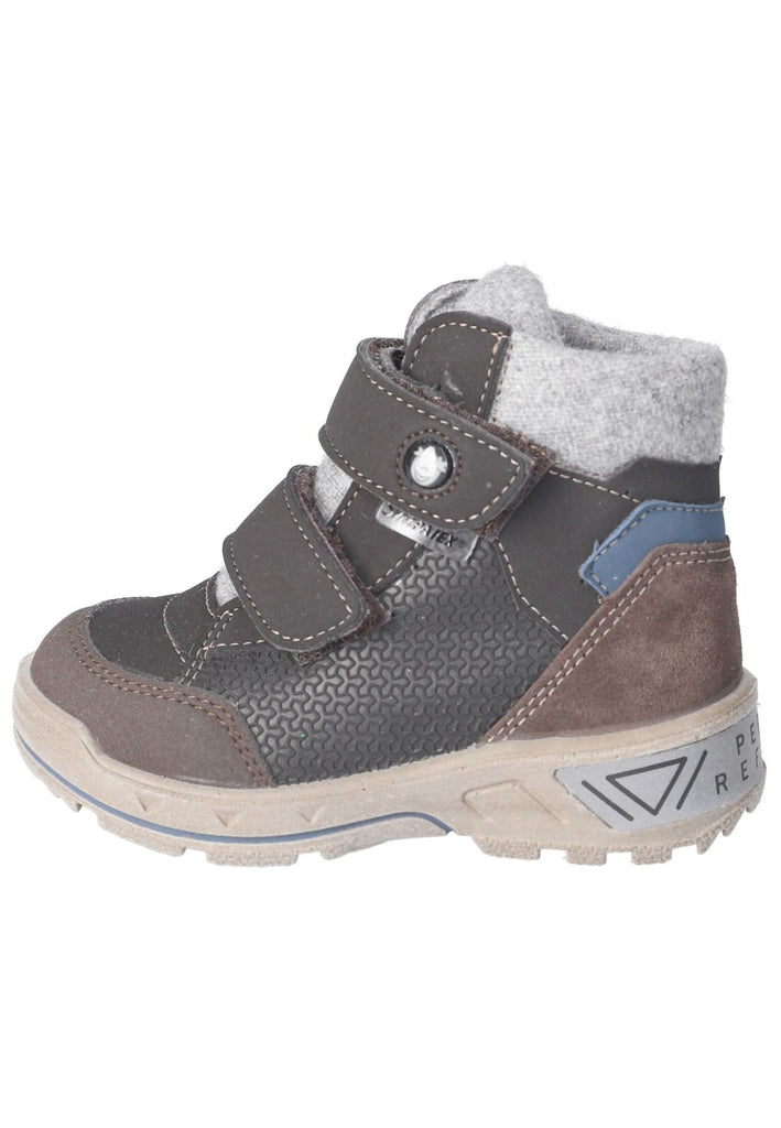 Pepino Stiefelette Leder/Textil Grau/Braun Warmfutter