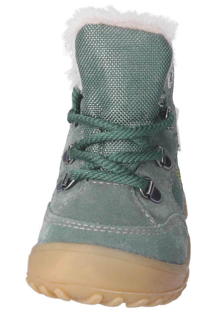 Pepino Stiefelette Leder/Textil Grün/Gelb Warmfutter