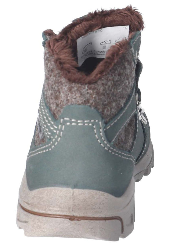 Pepino Stiefelette Leder/Textil Grün/Grau Warmfutter