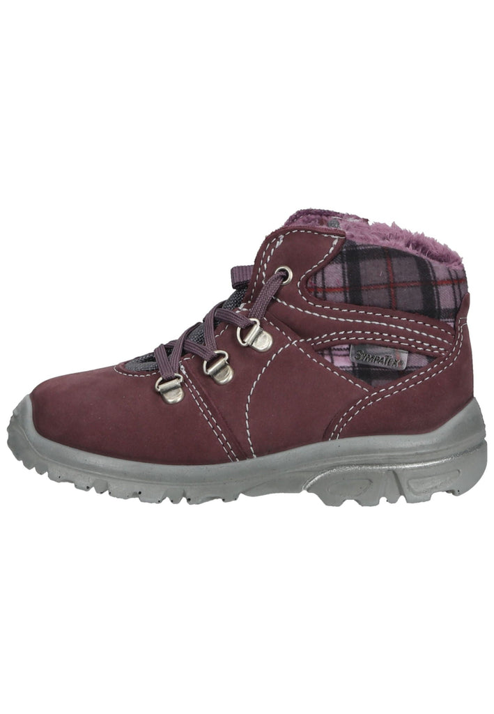 Pepino Stiefelette Leder/Textil Pflaume Warmfutter