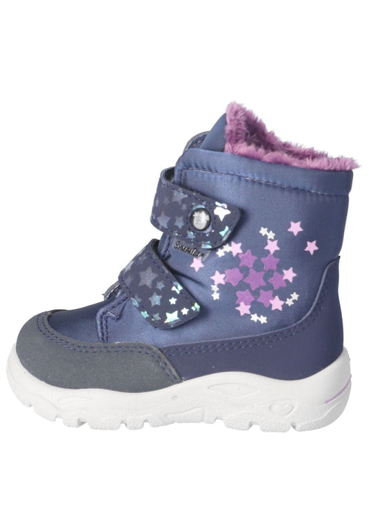 Pepino Stiefelette Lederimitat Blau/Multi Warmfutter