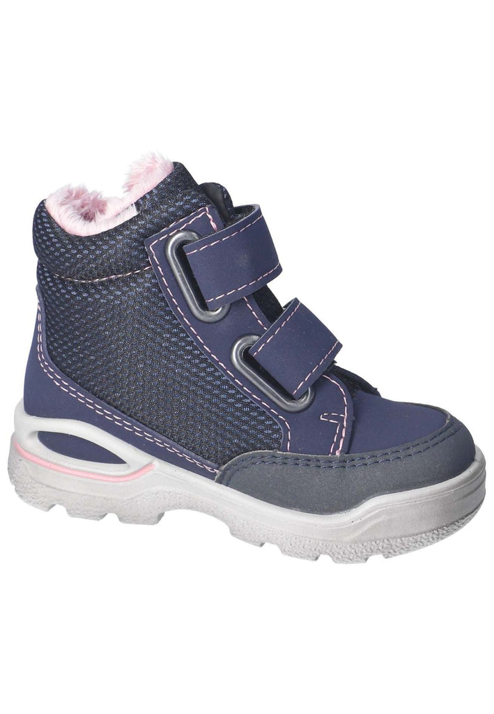 Pepino Stiefelette Lederimitat Blau/Pink Warmfutter