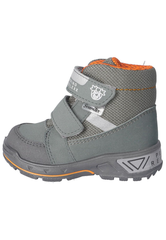 Pepino Stiefelette Lederimitat Grün/Grau Warmfutter