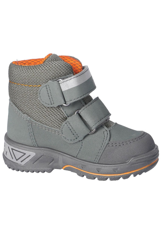 Pepino Stiefelette Lederimitat Grün/Grau Warmfutter