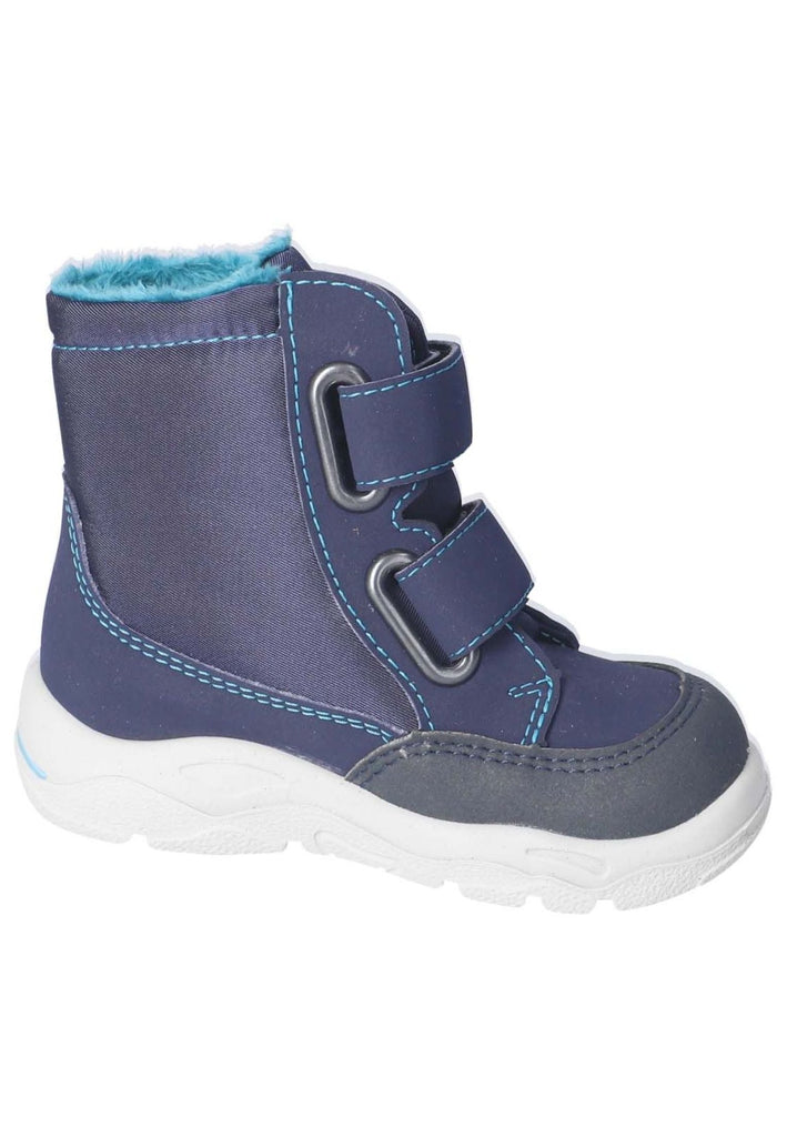 Pepino Stiefelette Lederimitat/Textil Blau/Multi Warmfutter
