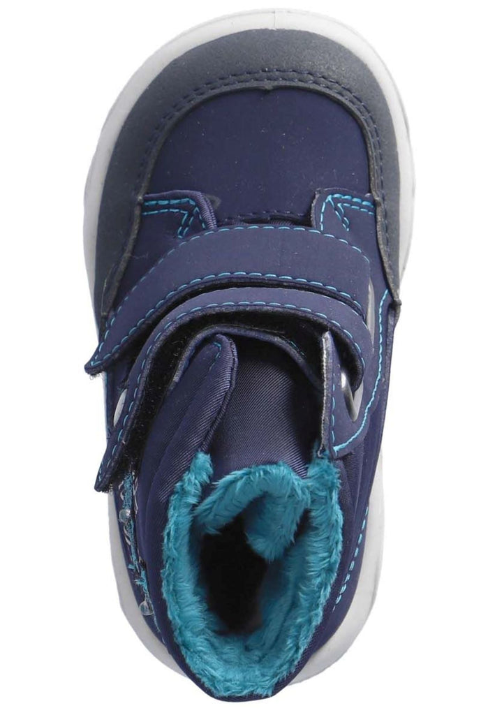 Pepino Stiefelette Lederimitat/Textil Blau/Multi Warmfutter