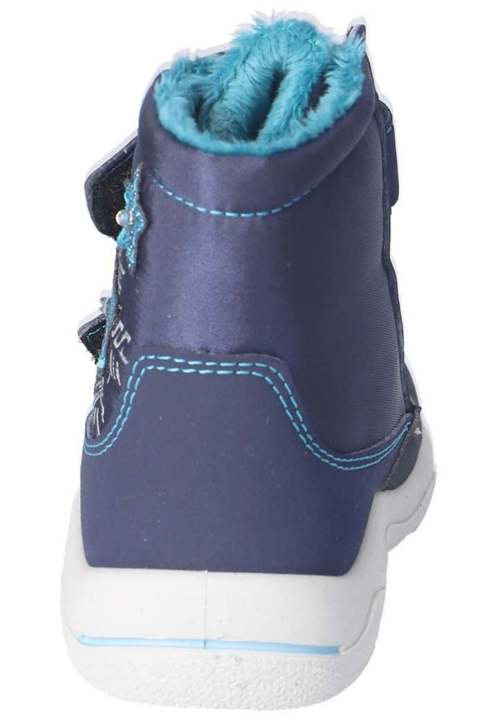 Pepino Stiefelette Lederimitat/Textil Blau/Multi Warmfutter