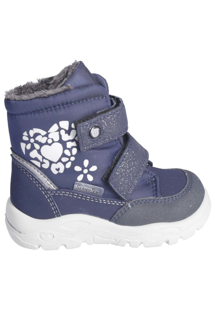 Pepino Stiefelette Lederimitat/Textil Dunkelblau Warmfutter