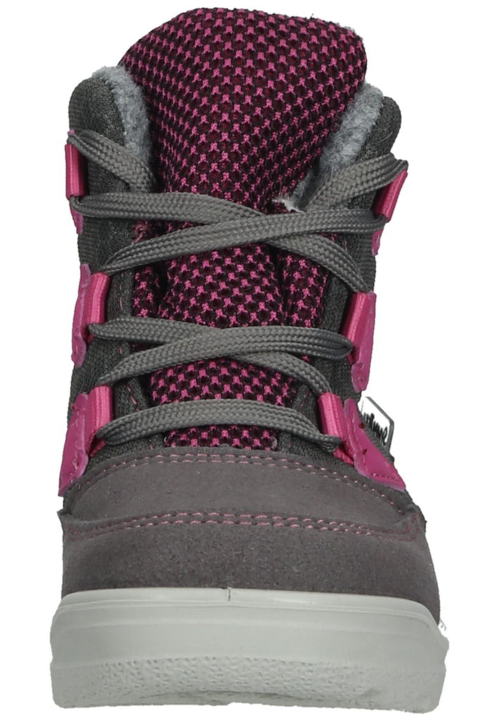 Pepino Stiefelette Lederimitat/Textil Grau/Pink Warmfutter