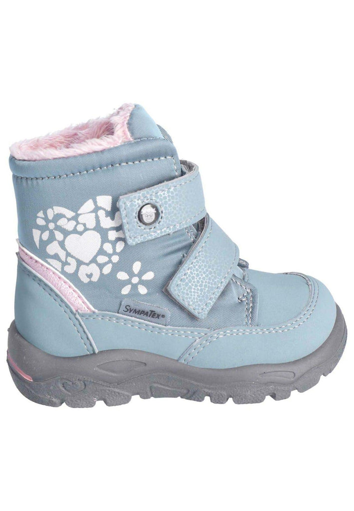 Pepino Stiefelette Lederimitat/Textil Hellblau Warmfutter
