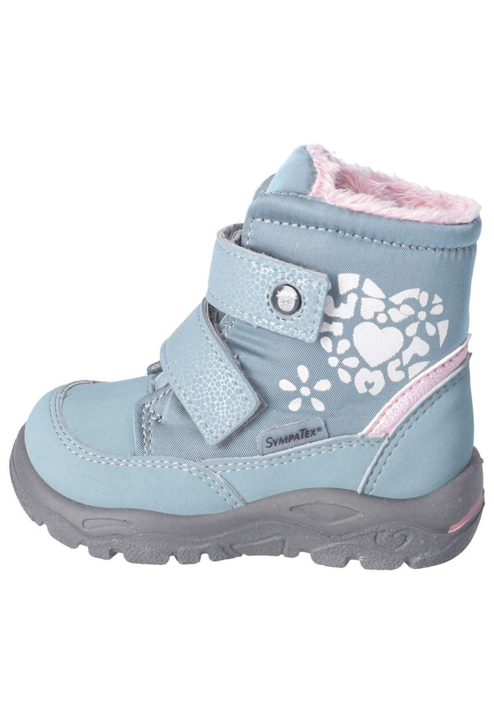 Pepino Stiefelette Lederimitat/Textil Hellblau Warmfutter
