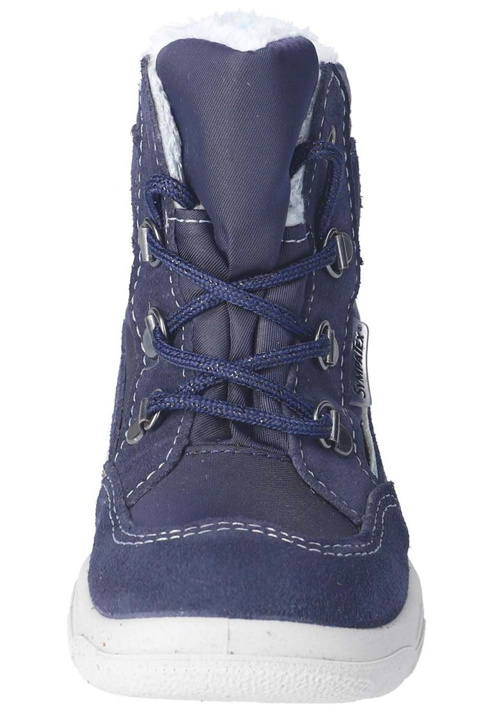 Pepino Stiefelette Veloursleder/Textil Blau/Multi Warmfutter