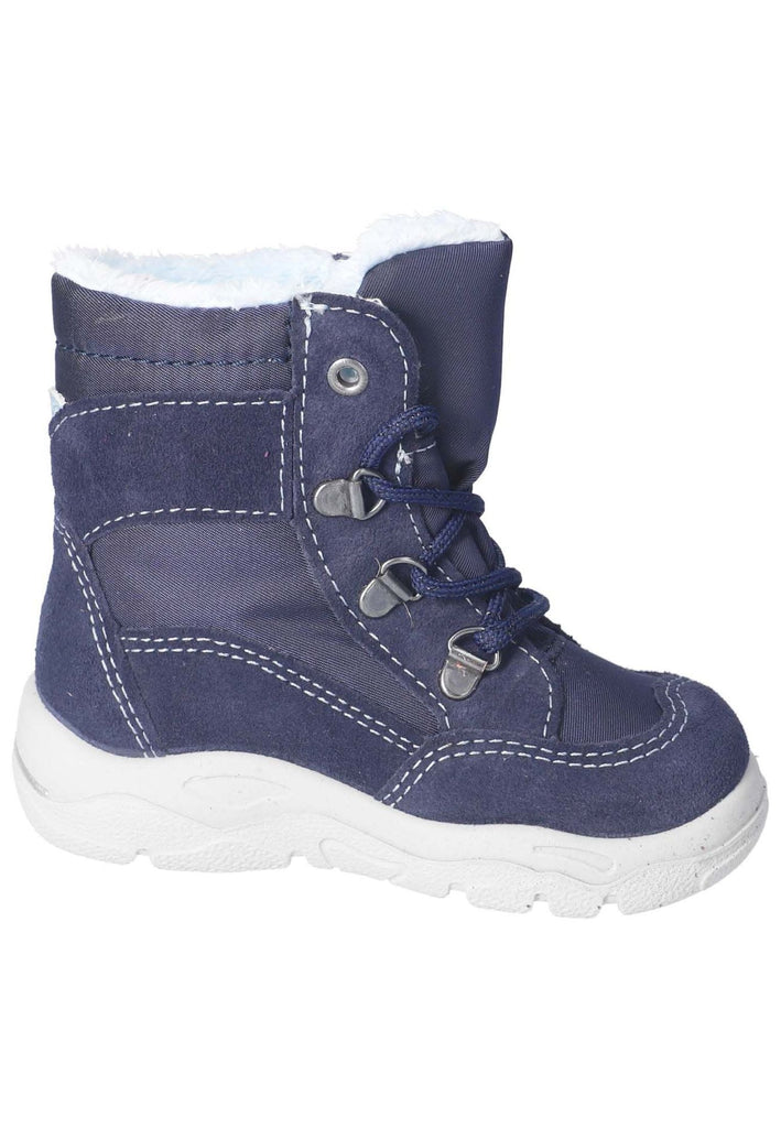 Pepino Stiefelette Veloursleder/Textil Blau/Multi Warmfutter