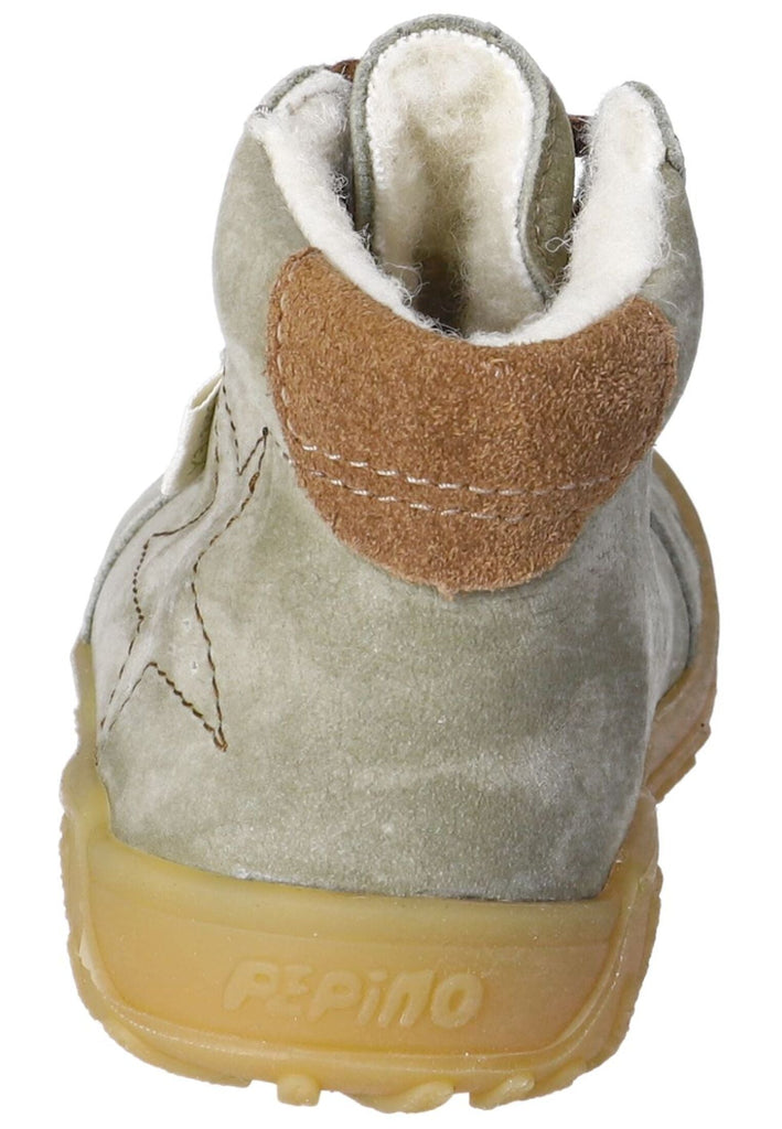 Pepino Stiefelette Veloursleder/Textil Grün/Braun Warmfutter