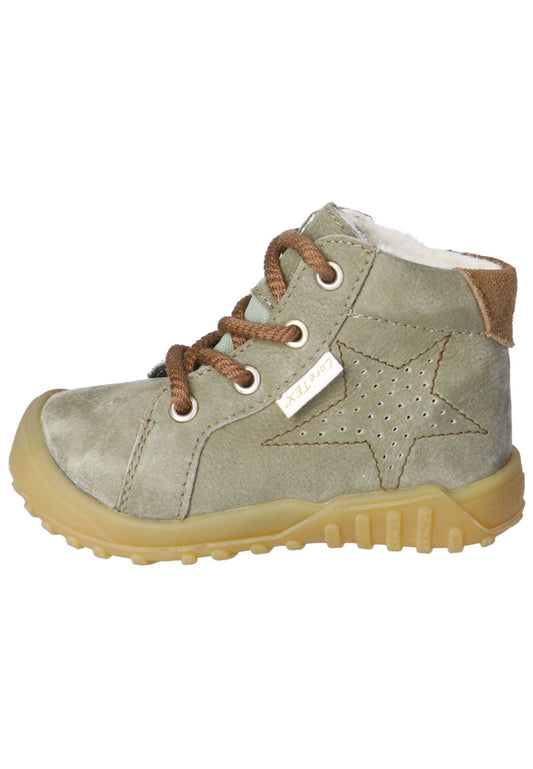 Pepino Stiefelette Veloursleder/Textil Grün/Braun Warmfutter