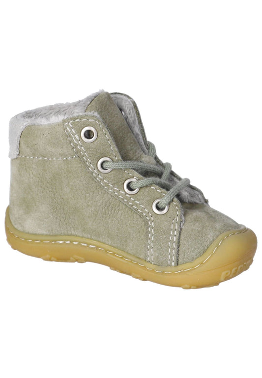 Pepino Stiefelette Veloursleder/Textil Grün/Grau Warmfutter