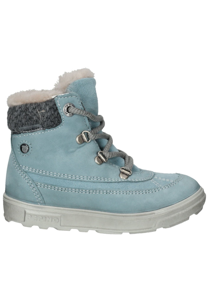 Pepino Stiefelette Veloursleder/Textil Hellblau Warmfutter