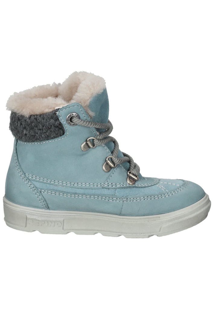Pepino Stiefelette Veloursleder/Textil Hellblau Warmfutter