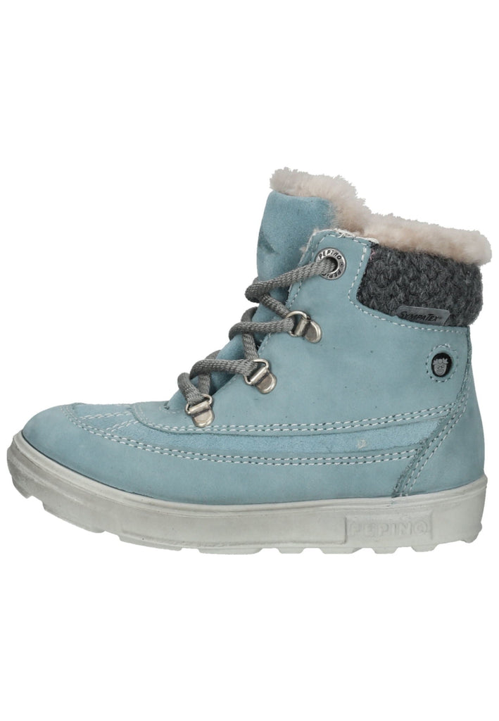 Pepino Stiefelette Veloursleder/Textil Hellblau Warmfutter