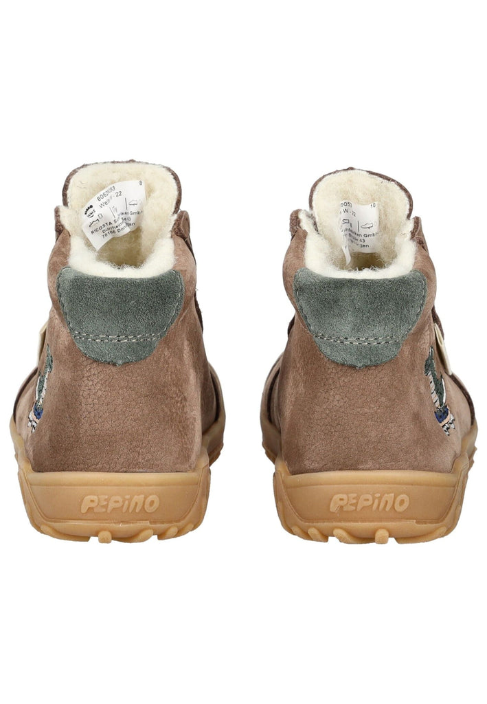 Pepino Stiefelette Veloursleder/Textil Schoko Warmfutter