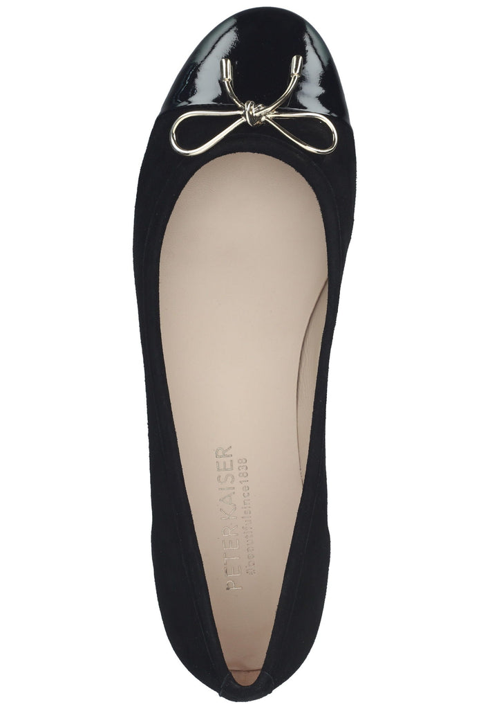 Peter Kaiser Ballerinas Veloursleder Schwarz Lack