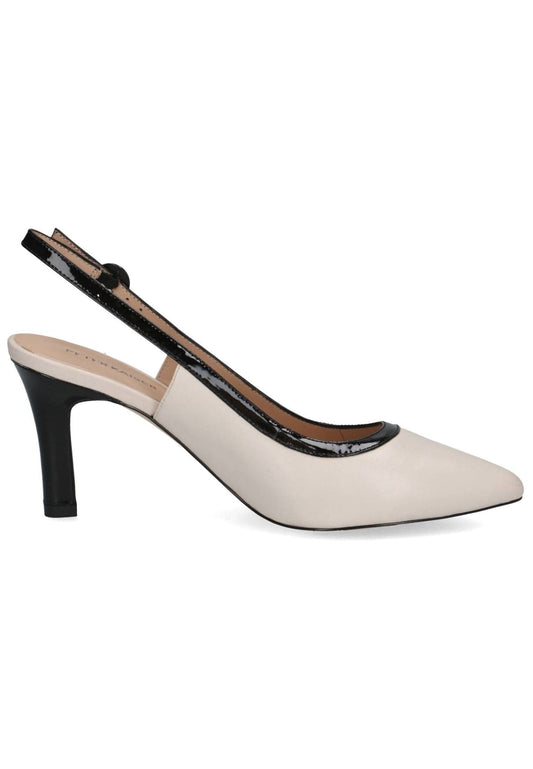 Peter Kaiser Pumps Leder Beige/Schwarz