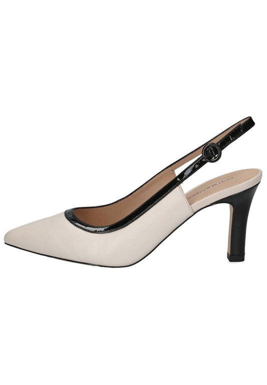 Peter Kaiser Pumps Leder Beige/Schwarz