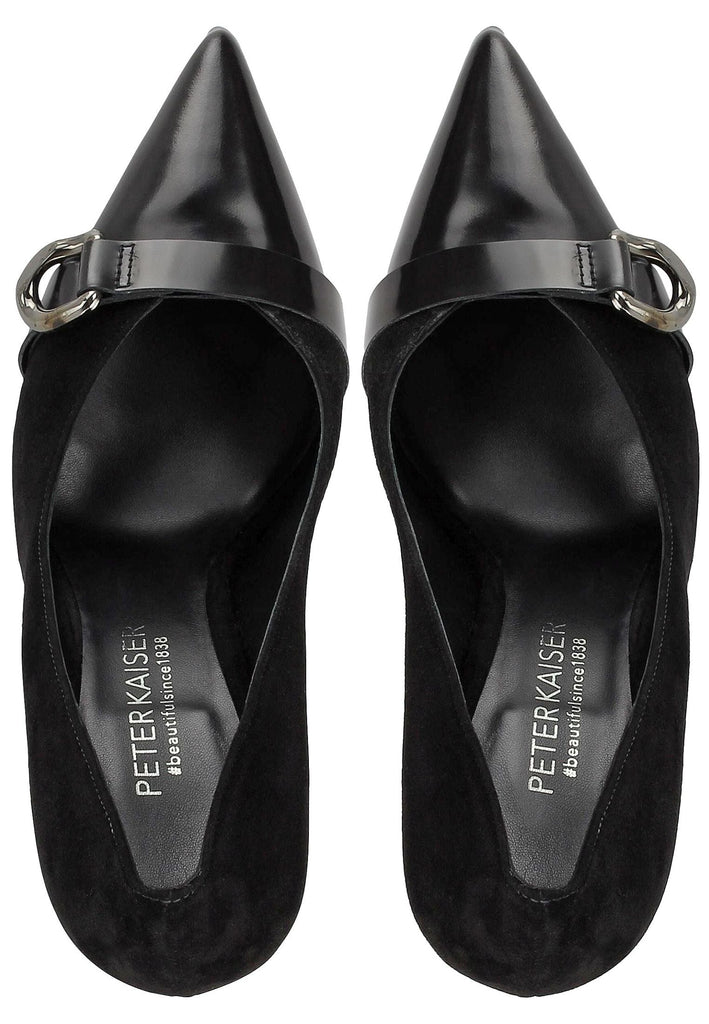 Peter Kaiser Pumps Veloursleder Schwarz/Rosa