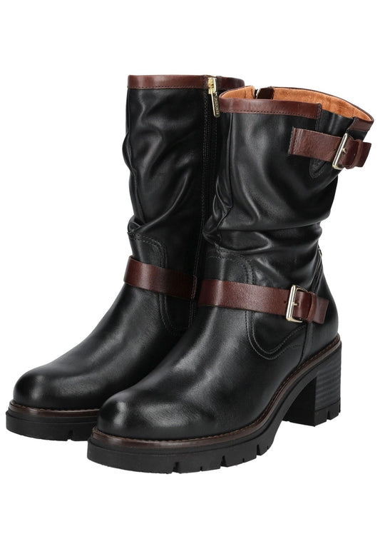 Pikolinos Stiefelette Leder Schwarz/Schwarz