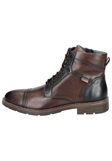Stiefeletten Pikolinos Stiefelette Leder Dunkelbraun Warmfutter