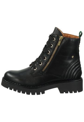 Stiefeletten Pikolinos Stiefelette Leder Schwarz Warmfutter