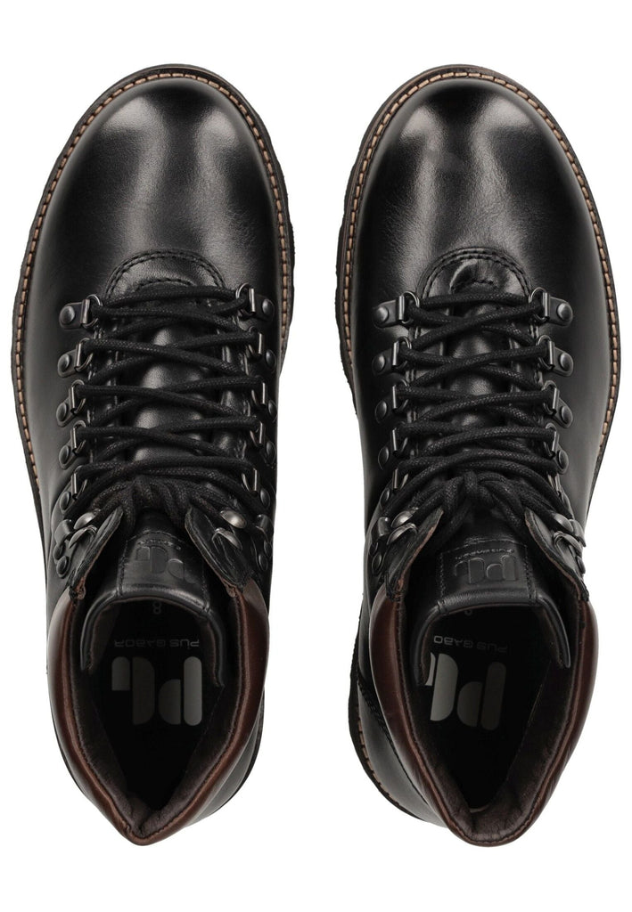 Pius Gabor Stiefelette Glattleder Schwarz/Braun Warmfutter