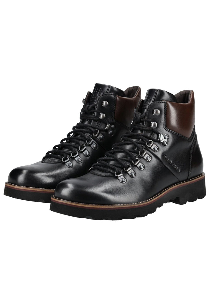 Pius Gabor Stiefelette Glattleder Schwarz/Braun Warmfutter
