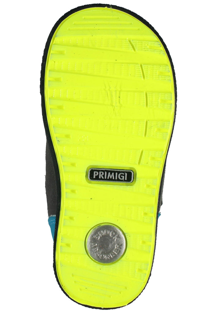 Primigi Sneaker Leder Grau/Gelb Warmfutter