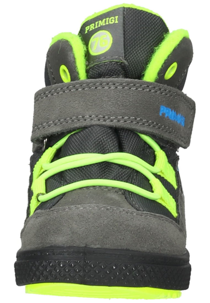 Primigi Sneaker Leder Grau/Gelb Warmfutter