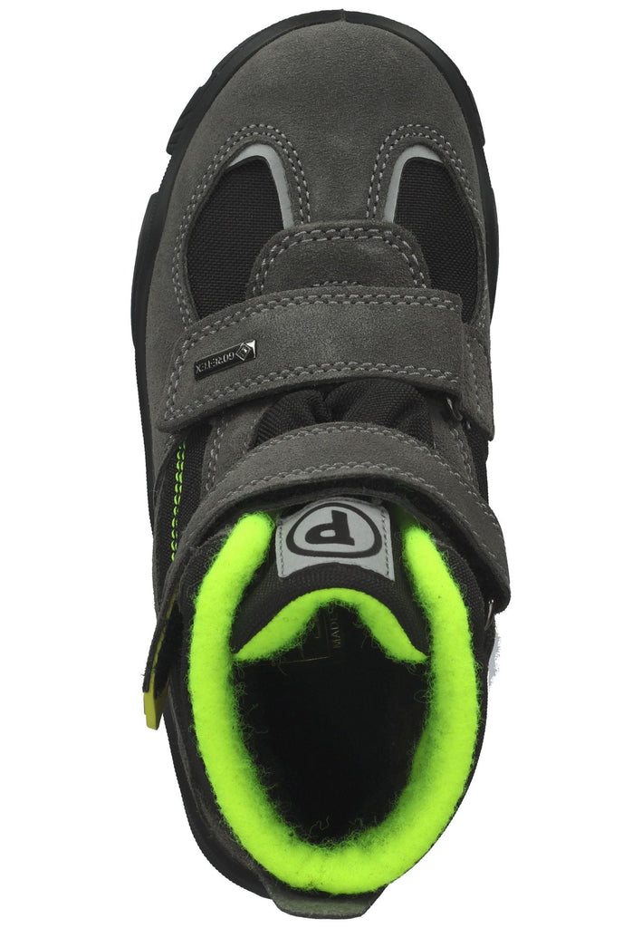 Primigi Sneaker Leder Grau/Schwarz Warmfutter