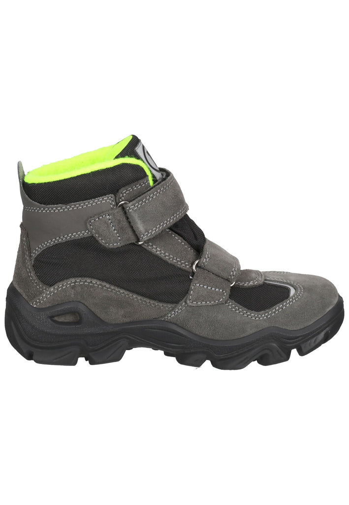 Primigi Sneaker Leder Grau/Schwarz Warmfutter