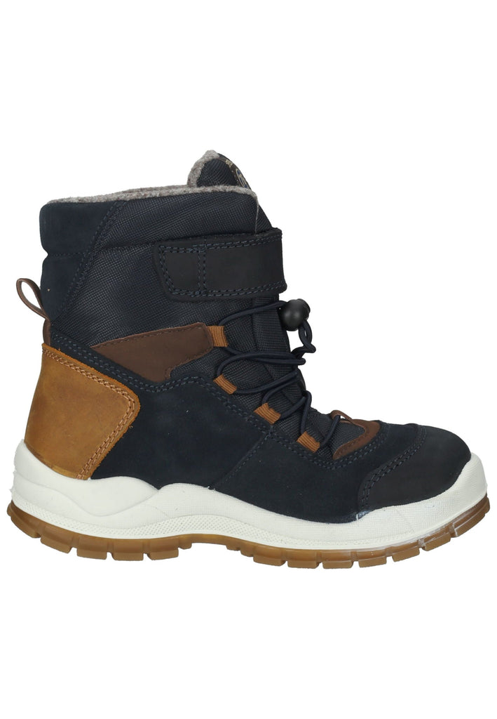 Primigi Stiefel Leder Blau/Braun Warmfutter