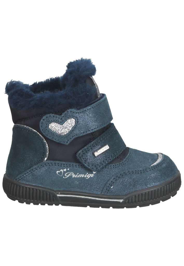 Primigi Stiefel Leder/Textil Schwarz/Blau Warmfutter