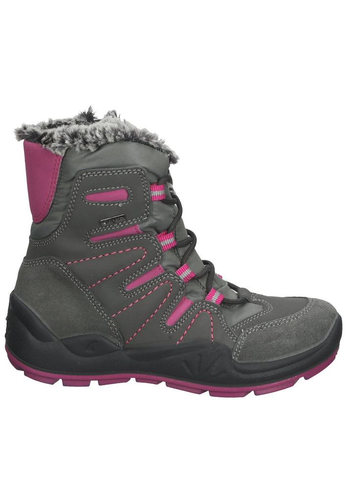 Primigi Stiefelette Lederimitat/Textil Grau/Rosa Warmfutter