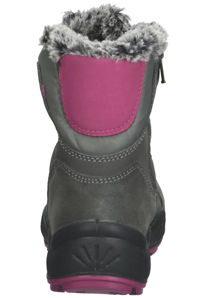 Primigi Stiefelette Lederimitat/Textil Grau/Rosa Warmfutter